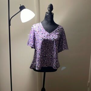 EUC TWENTY TEN 3/4 fluttersleeve blouse sz.s/m 282